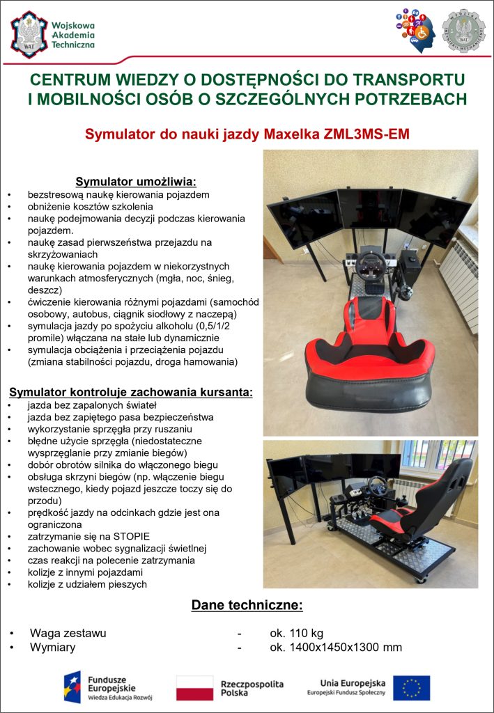 Baza dydaktyczna - Symulator do nauki jazdy Maxelka ZML3MS-EM