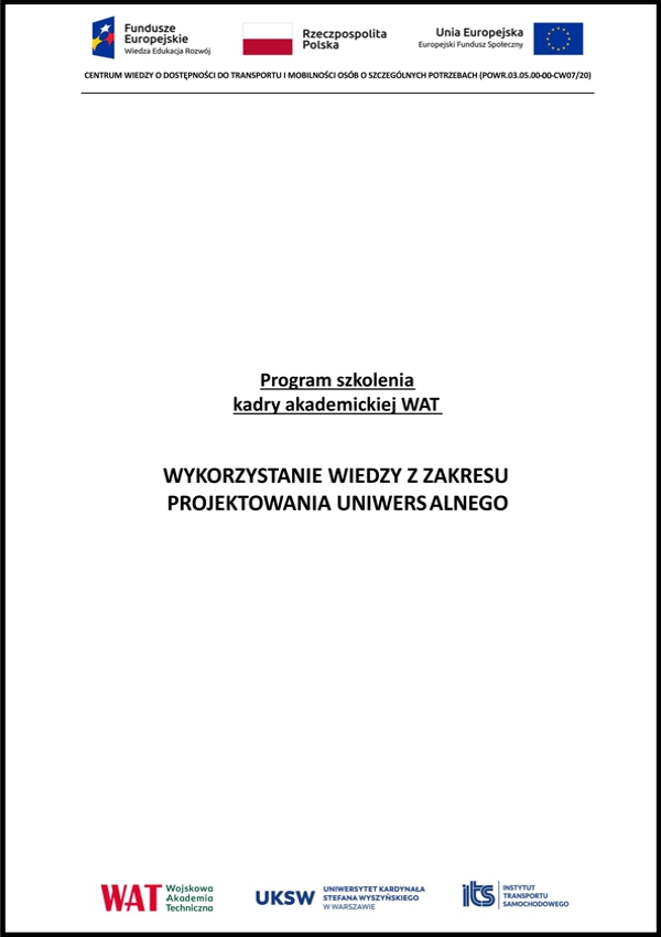 Wykorzystanie wiedzy z zakresuprojektowania uniwersalnego