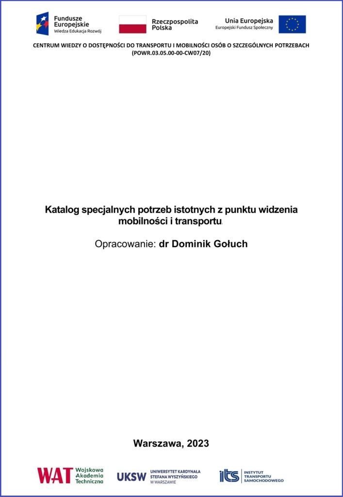 BW10 katalog specjalnych potrzeb istotnych z punktu widzenia mobilności i transportu - miniatura