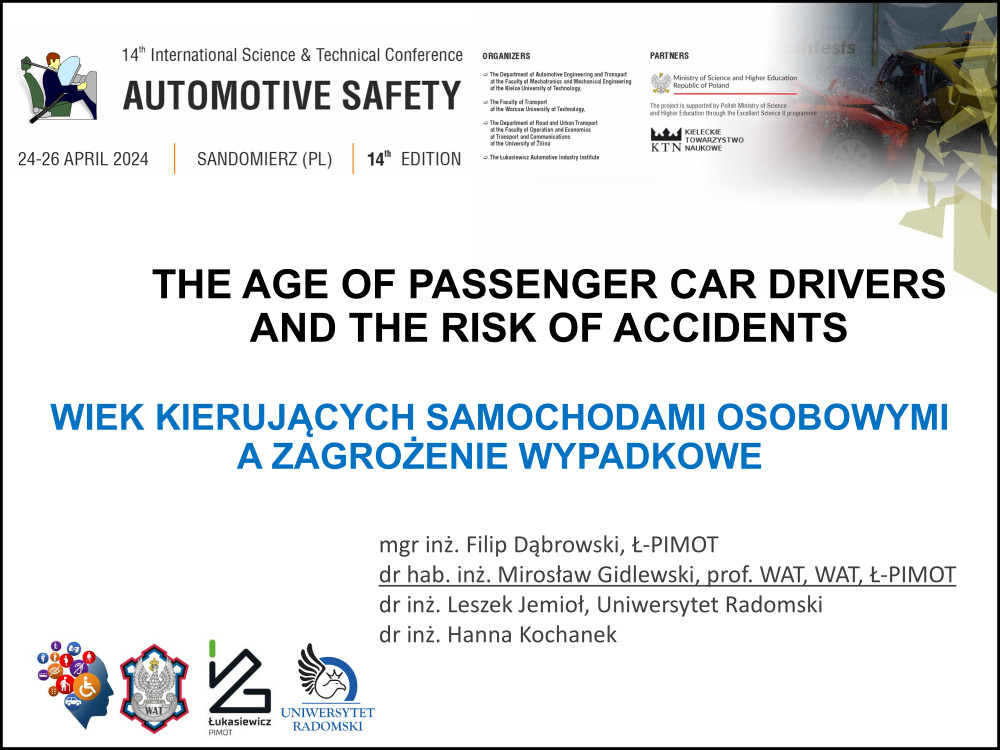 The Age of passenger car drivers and the risk of accidents 