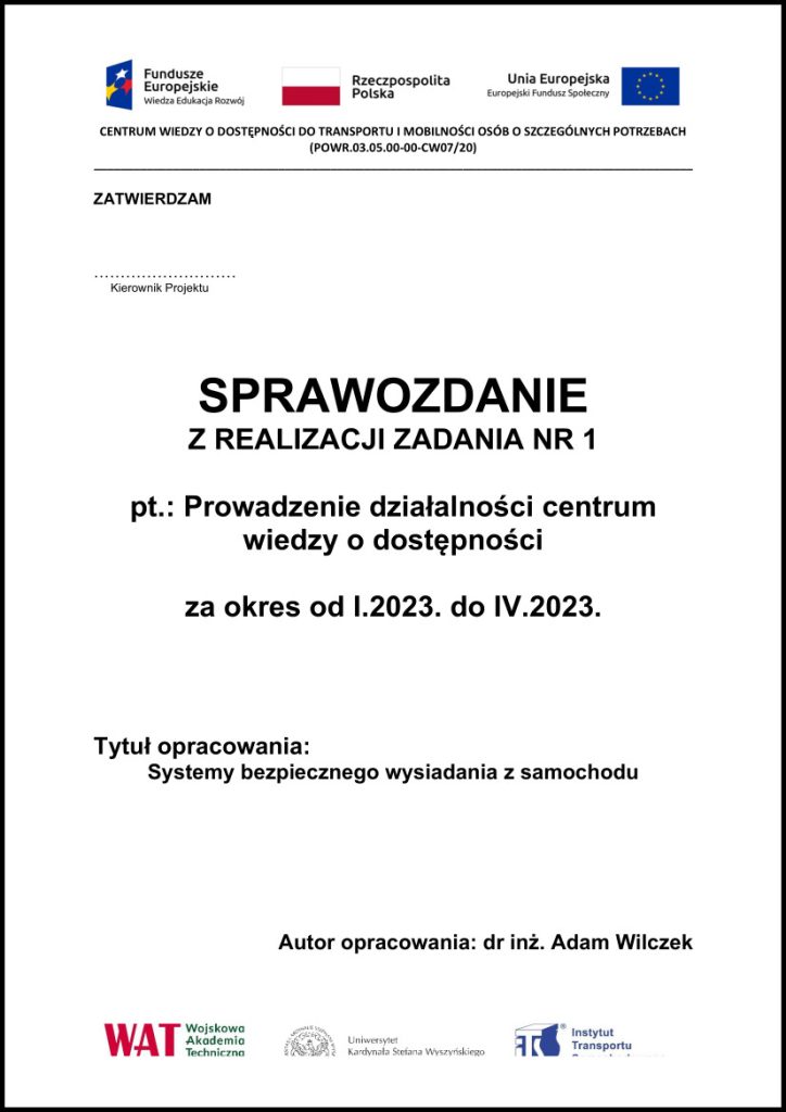 Systemy bezpiecznego wysiadania z samochodu
